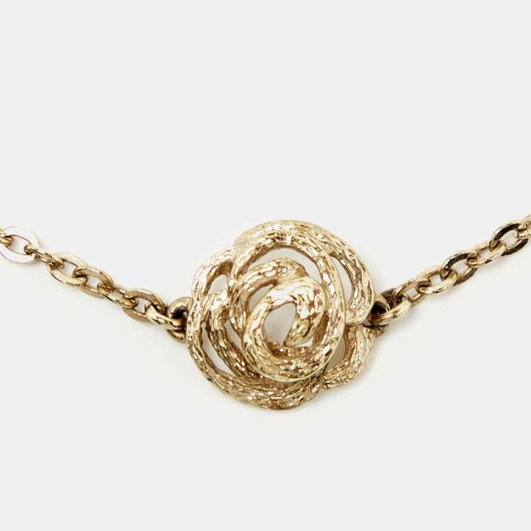 Pre Owned Dior CD Rose Gold Tone Metal Bracelet