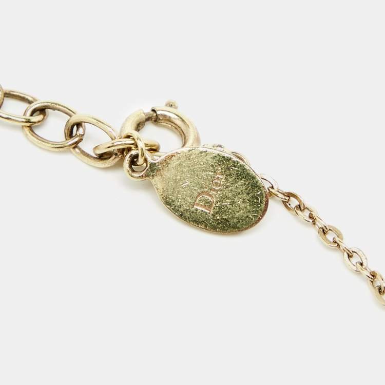 Pre Owned Dior CD Rose Gold Tone Metal Bracelet