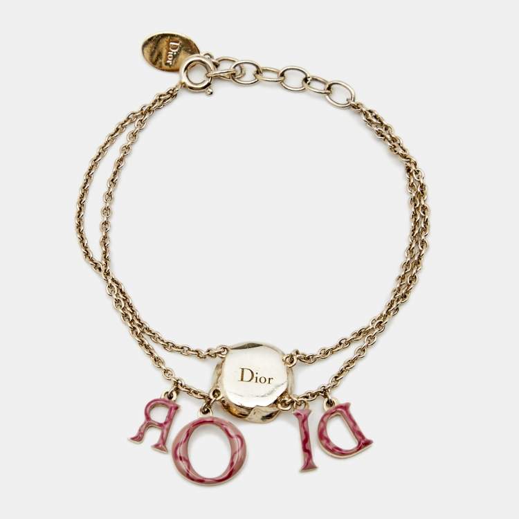 مملوكة مسبقًا Dior Enamel Gold Tone Bracelet