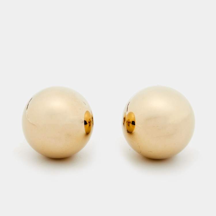 Pre Owned Dior Tribales Two Tone Stud Earrings