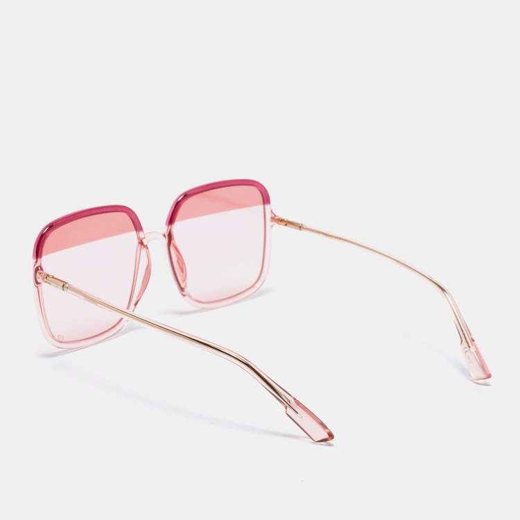 Pre Owned Dior Pink OT5TX SoStellaire1 Oversized Square Gradient Sunglasses