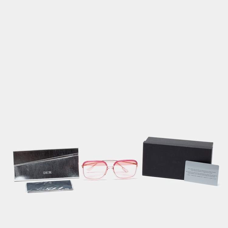 Pre Owned Dior Pink OT5TX SoStellaire1 Oversized Square Gradient Sunglasses