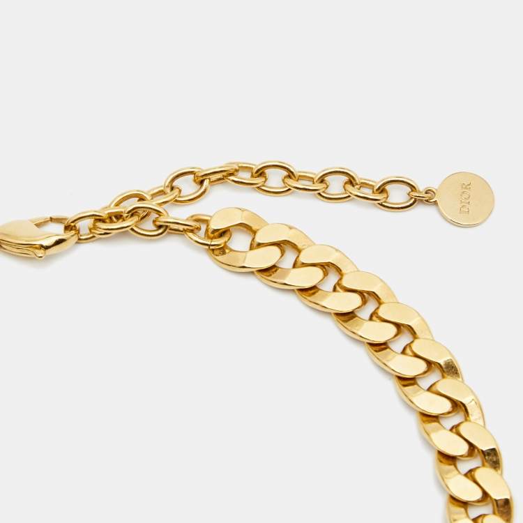 Pre Owned Dior Danseuse Étoile Gold Tone Choker Necklace