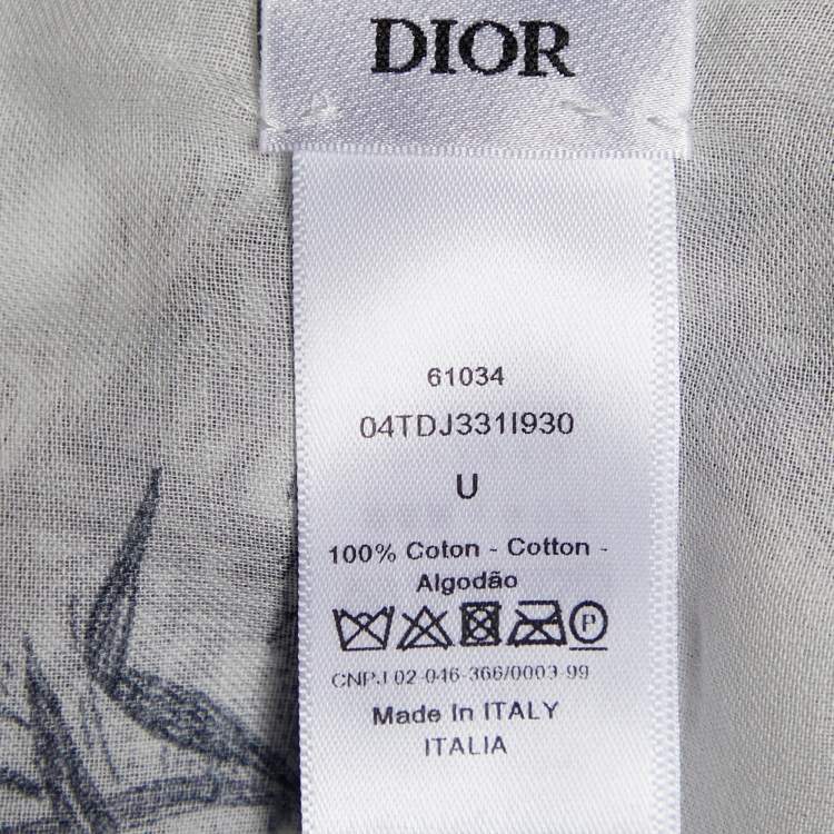 مملوكة مسبقًا Dior White Toile de Jouy Tropicalia Cotton Shawl 