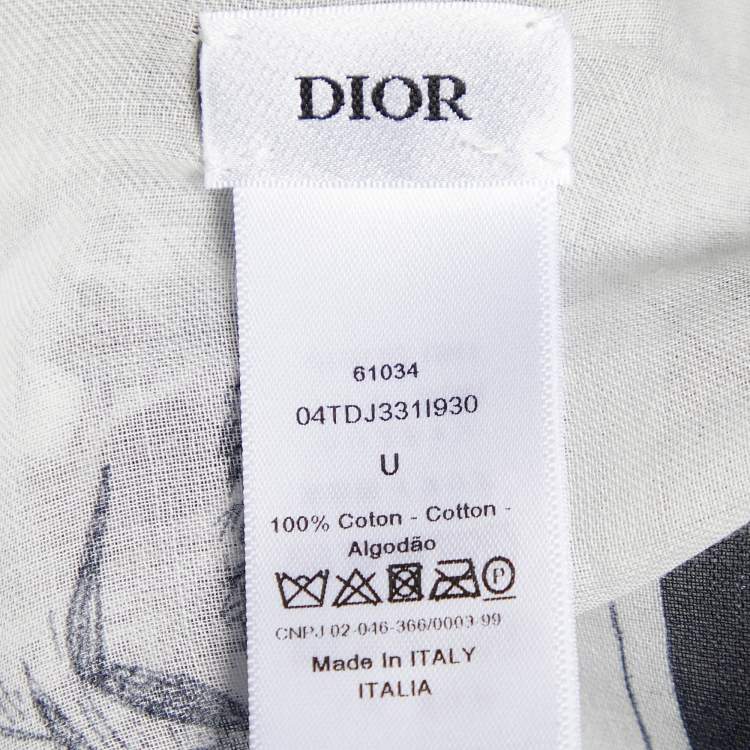 مملوكة مسبقًا Dior White Toile de Jouy Tropicalia Cotton Shawl 