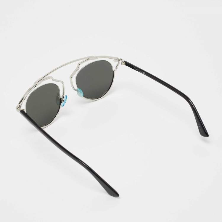 Pre Owned Dior Silver Tone/Grey Mirrored APPDC SoReal Aviator Sunglasses