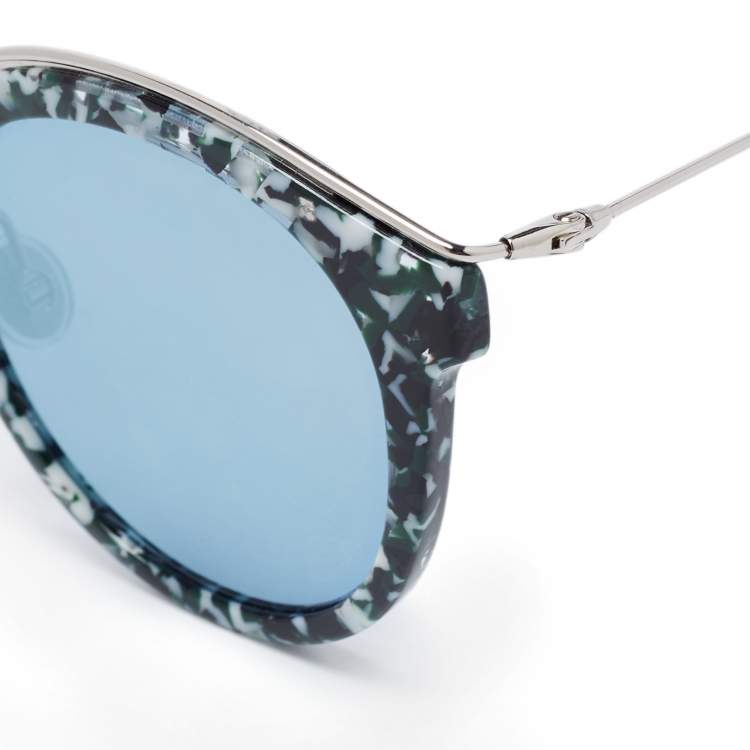 Pre Owned Dior Camo / Blue DiorBlossom Round Sunglasses 