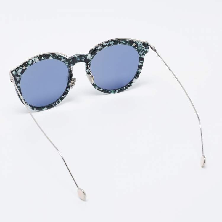 Pre Owned Dior Camo / Blue DiorBlossom Round Sunglasses 