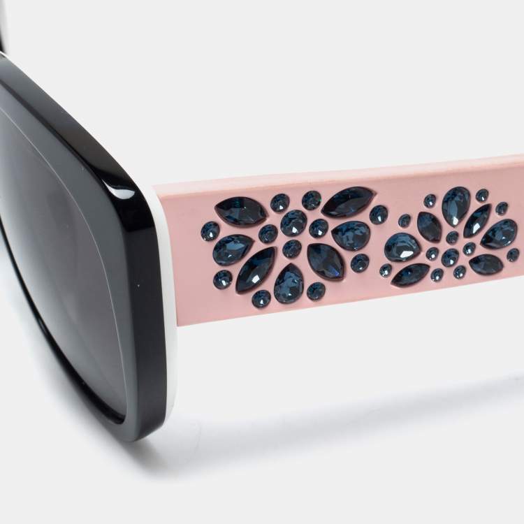 Pre Owned Dior Inedite Tricolor HDRY1 Oversized Sunglasses