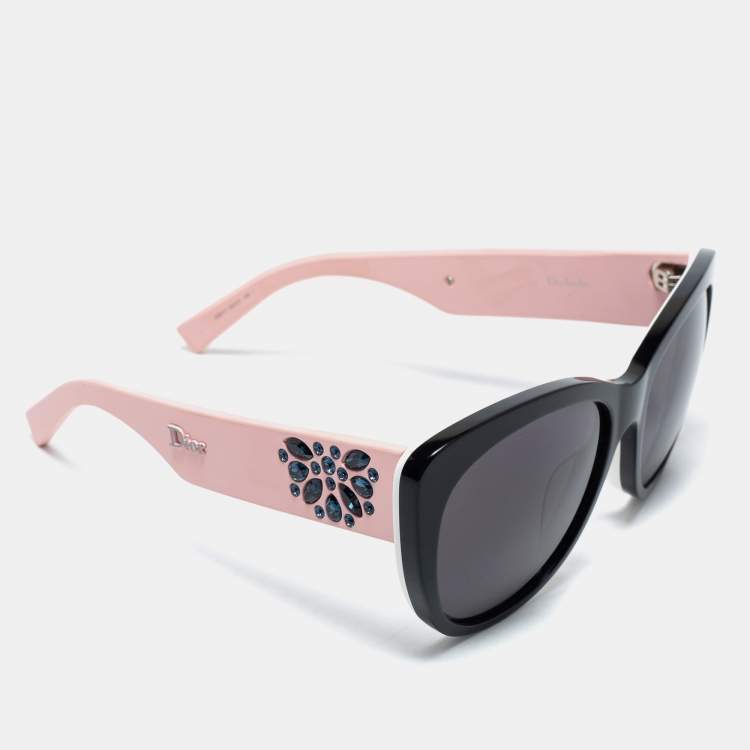 Pre Owned Dior Inedite Tricolor HDRY1 Oversized Sunglasses