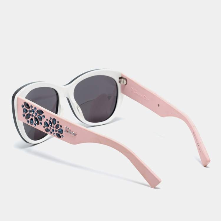 Pre Owned Dior Inedite Tricolor HDRY1 Oversized Sunglasses