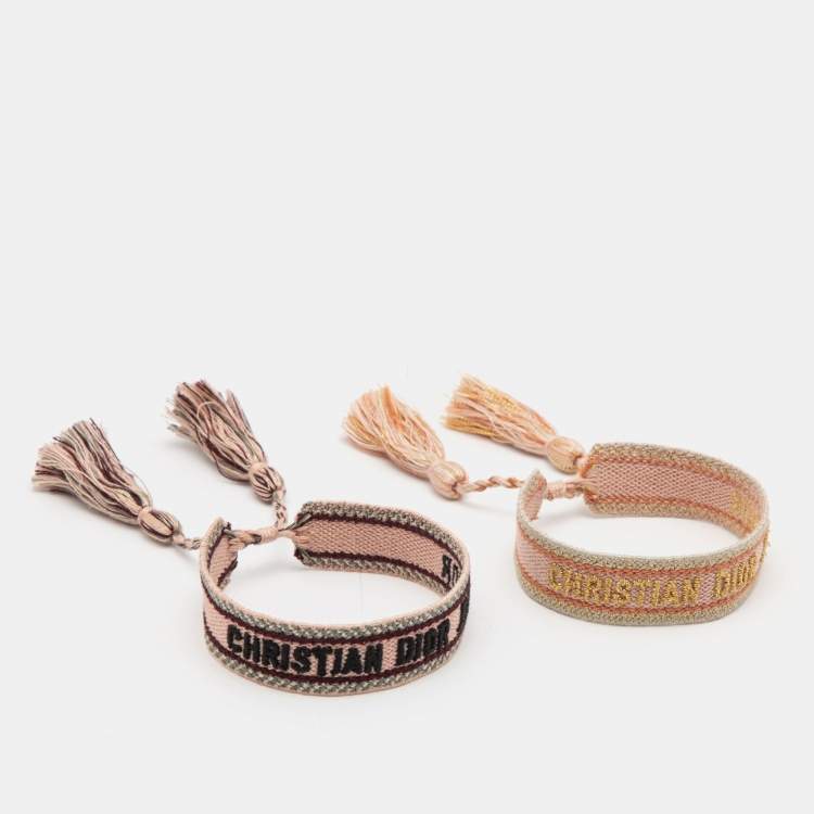 Dior JAdior Bracelet Set BeigeMulticolor in Cotton  US