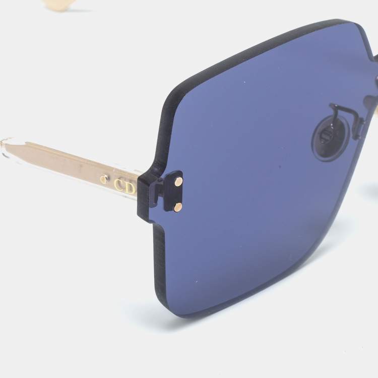 Pre Owned Dior Blue ColorQuake1 Shield Sunglasses