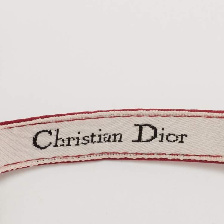 Pre Owned Dior Red Nylon Folding Umbrella