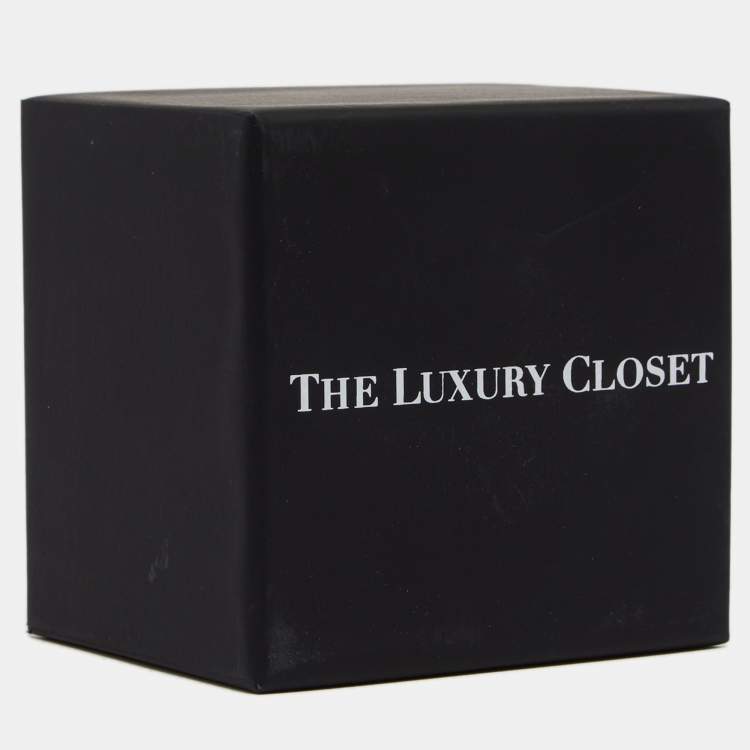 Pre Owned Dior For Peace Silver Tone Crystal Embellished Band Ring Size 54