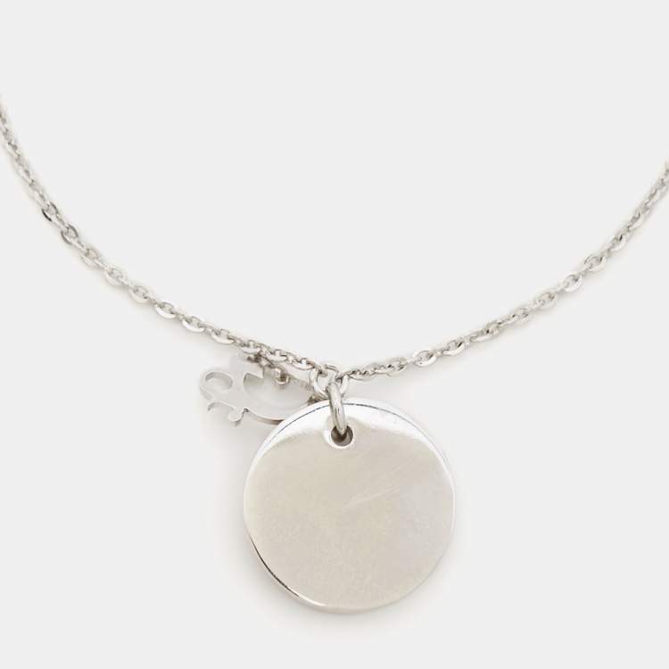 Pre Owned Dior Glittering Enamel Silver Tone Charm Bracelet