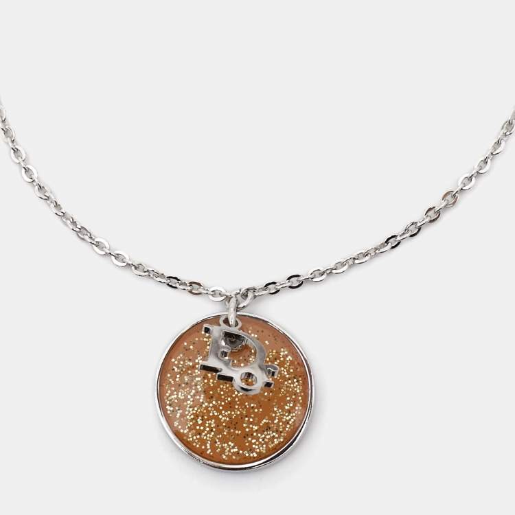 Pre Owned Dior Glittering Enamel Silver Tone Charm Bracelet