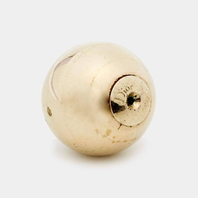 Pre Owned Dior Tribales Two Tone Metal Stud Earrings