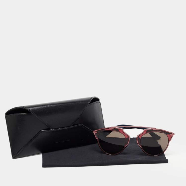 Pre Owned Dior Pink/Blue Dior So Real Round Sunglasses