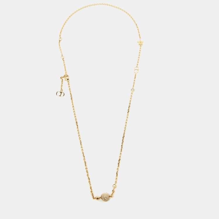 Louis Vuitton, Jewelry, Louis Vuitton Petit Louis Necklace Metal Gold