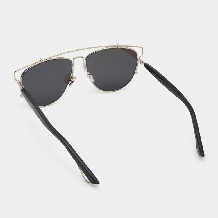 Pre Owned Dior Silver/Black 84J0T Dior Technologic Mirrored Sunglasses