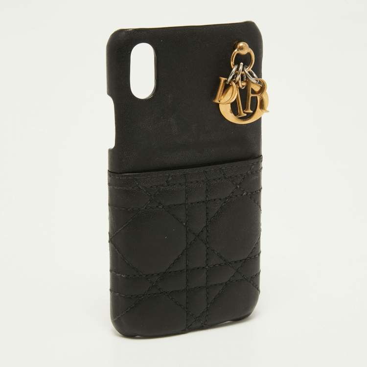 Lady Dior Cover for iPhone 14 Pro Black Cannage Lambskin  DIOR MY