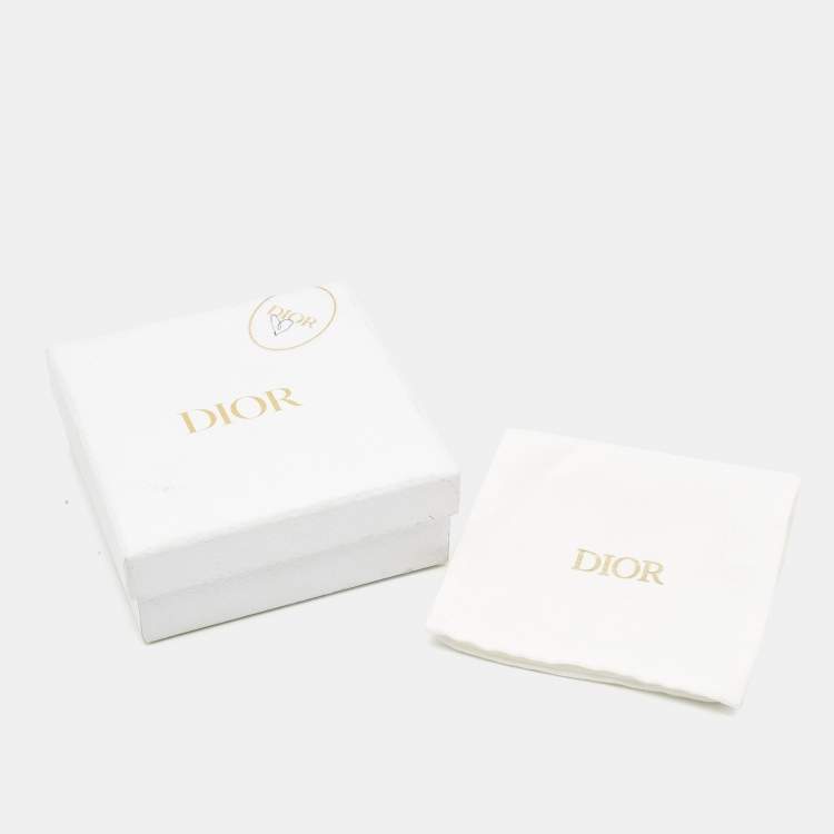 Pre Owned Dior CD Navy Gold Tone Danseuse Necklace 