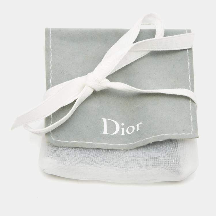 Pre Owned Dior Gold Tone CD Double Faux Pearl Earrings