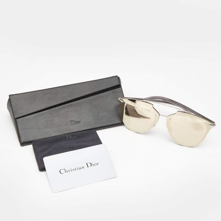 Pre Owned Dior Light Gold 010SQ ReflectedP Mirrored Sunglasses