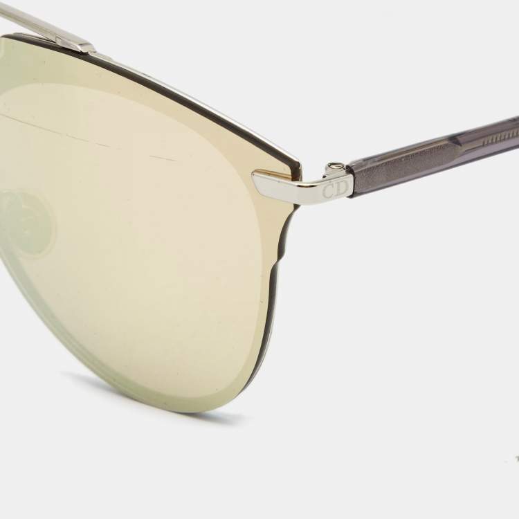 Pre Owned Dior Light Gold 010SQ ReflectedP Mirrored Sunglasses