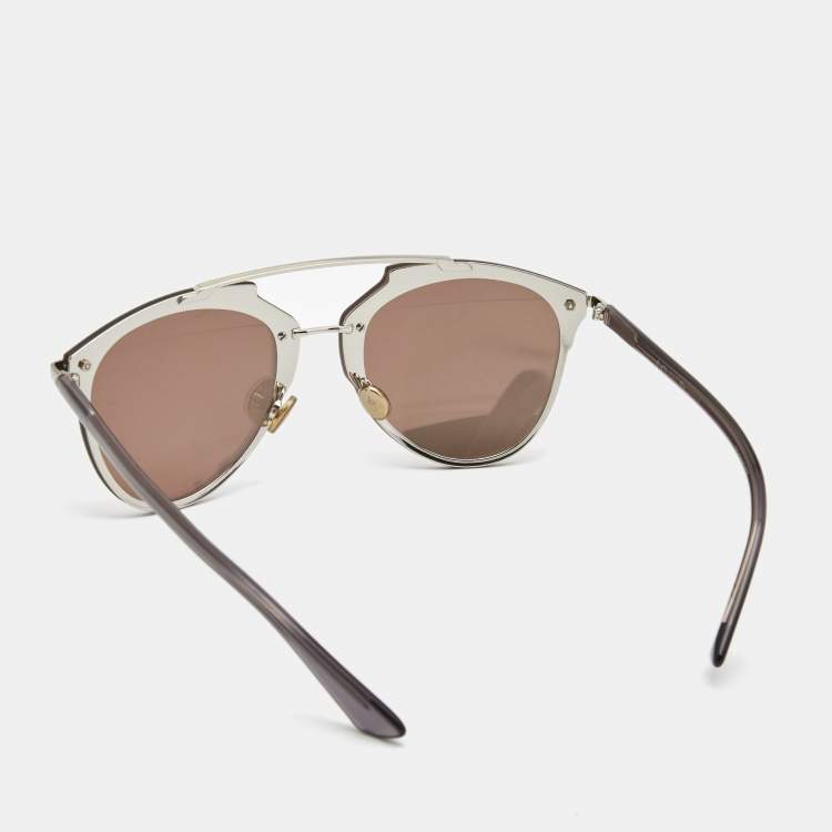 Pre Owned Dior Light Gold 010SQ ReflectedP Mirrored Sunglasses