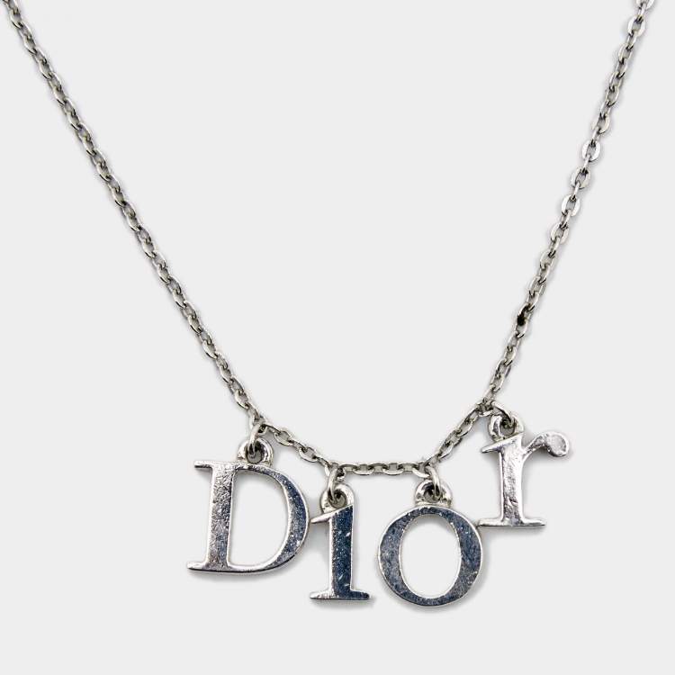 Diorevolution Necklace SilverFinish Metal with White Resin Pearl  DIOR  US