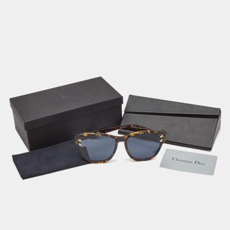 Pre Owned Dior Brown Tortoise Dioraddict3  Sunglasses
