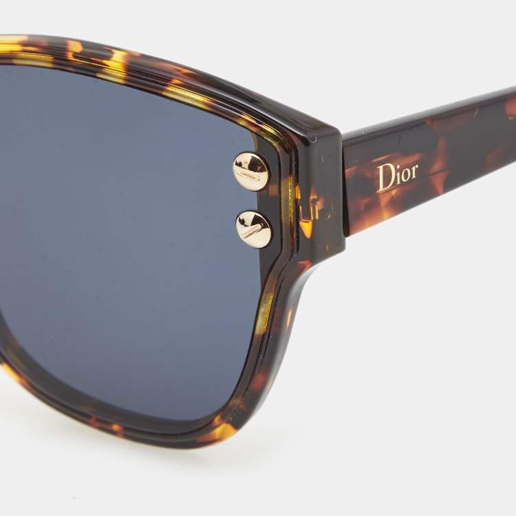 Pre Owned Dior Brown Tortoise Dioraddict3  Sunglasses