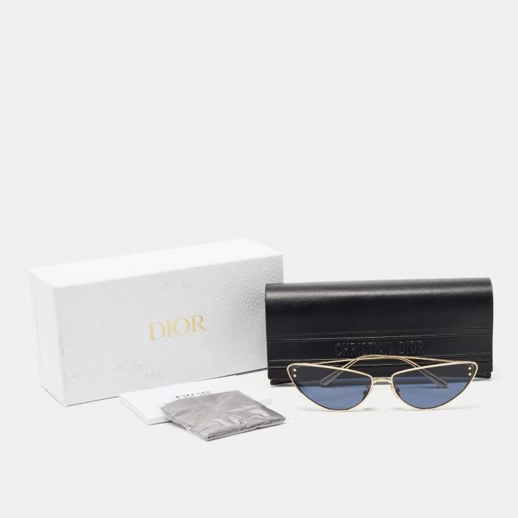 Pre Owned Dior Blue/Gold Miss Dior B1U Butterfly Sunglasses 
