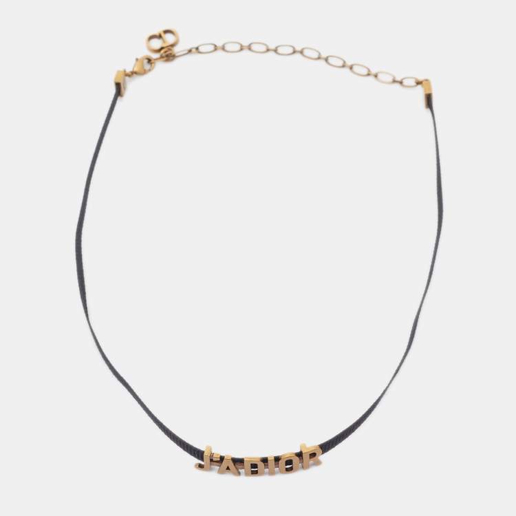 CHRISTIAN DIOR Metal Double Heart J'adior Necklace Aged Gold 313490 |  FASHIONPHILE