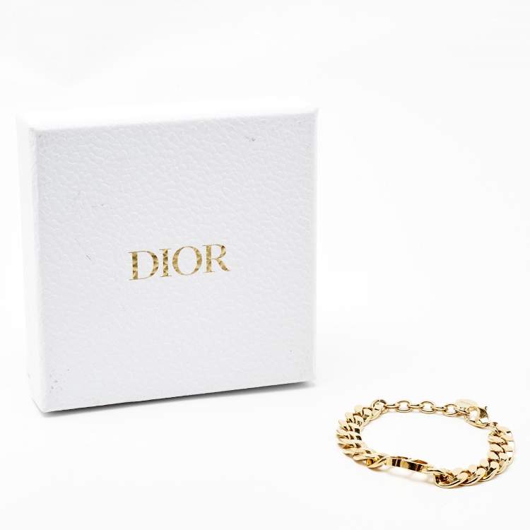 Pre Owned Dior Danseuse Étoile Gold Tone Bracelet