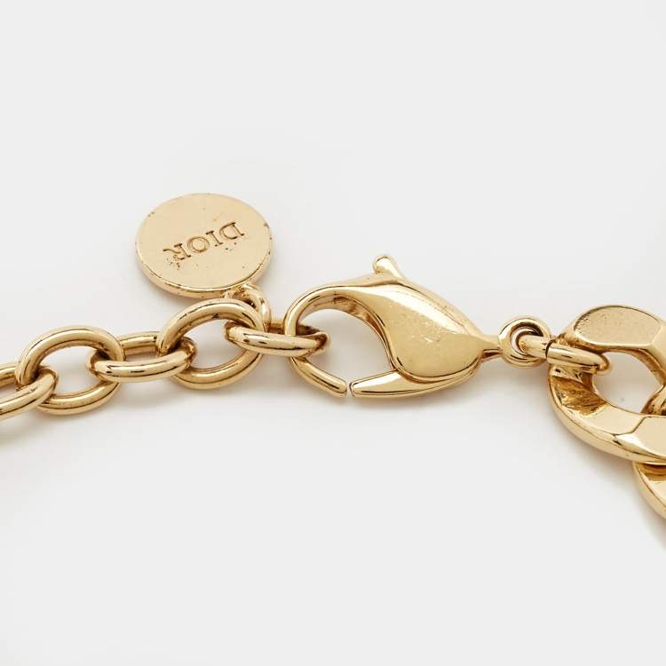 Pre Owned Dior Danseuse Étoile Gold Tone Bracelet