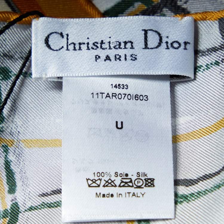 Pre Owned Christian Dior Multicolor printed Silk Square Scarf