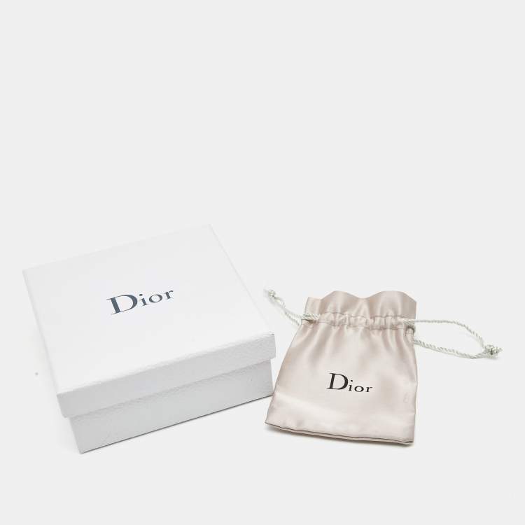 Pre Owned Dior Faux Pearl Beads Gold Tone Bracelet