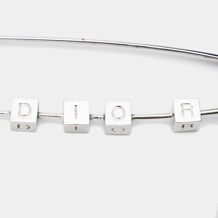 Pre Owned Dior Saftey Pin Velvet Silver Tone Brooch