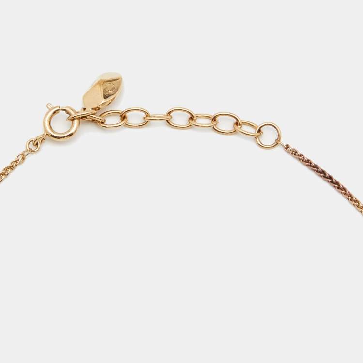 Pre Owned Dior Butterfly Gold Tone Pendant Necklace