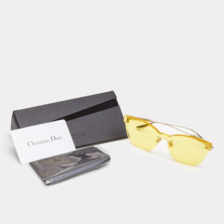 Pre Owned Dior Yellow Color Quake 2 Sunglasses