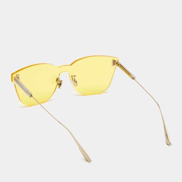Pre Owned Dior Yellow Color Quake 2 Sunglasses