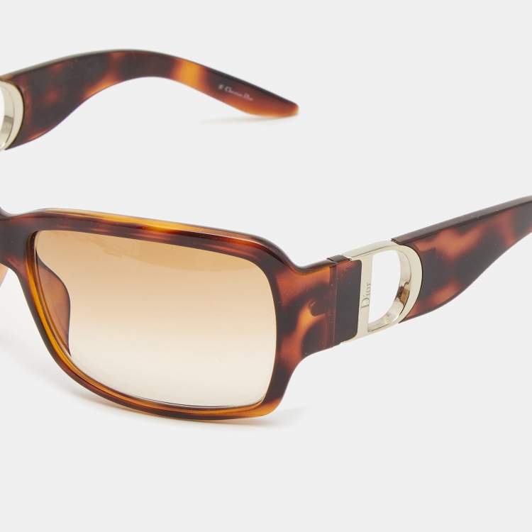 Pre Owned Dior Brown Day 1 Gradient Rectangular Sunglasses 