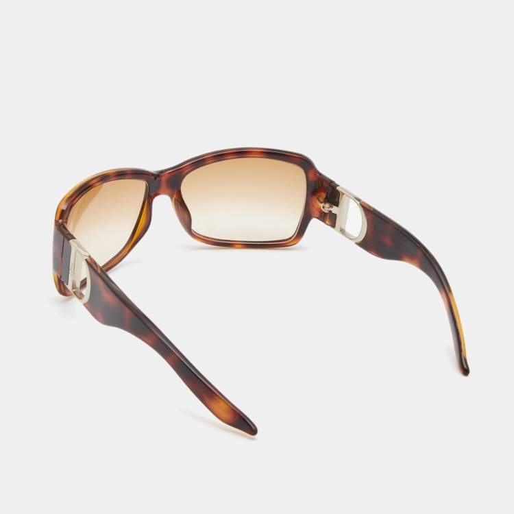 Pre Owned Dior Brown Day 1 Gradient Rectangular Sunglasses 
