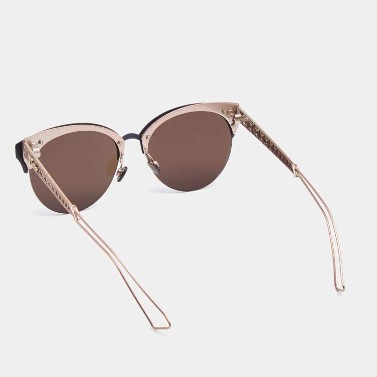 Pre Owned Dior Black/Blue Mirrored Diorama Club Cat Eye Sunglasses