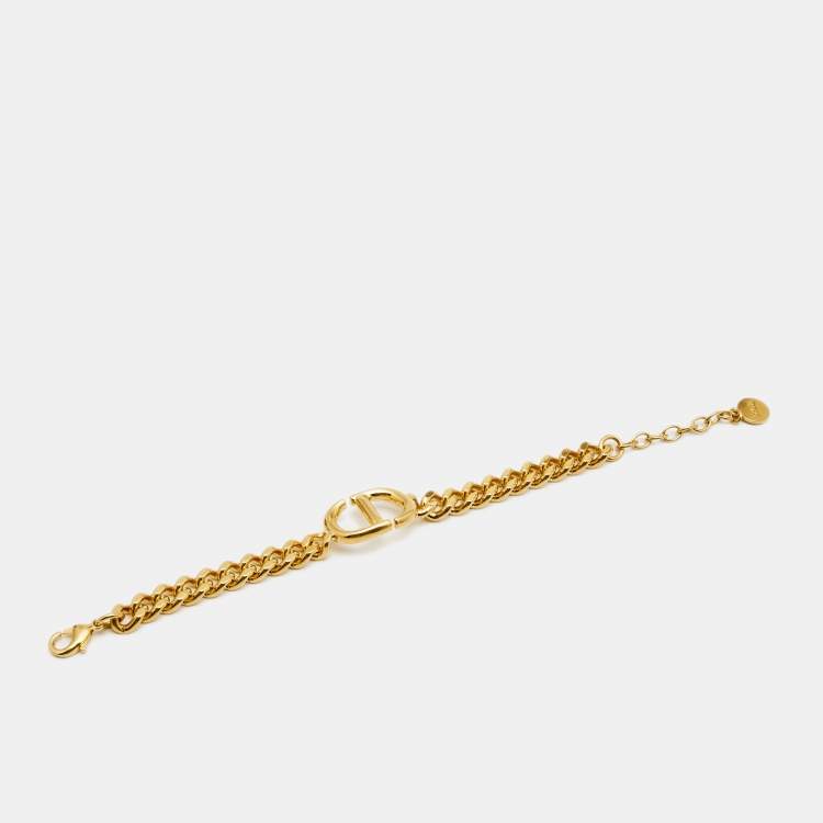 Pre Owned Dior 30 Montaigne Gold Tone Bracelet