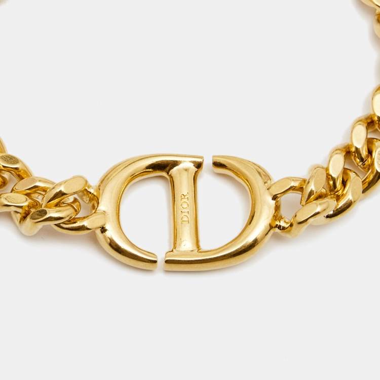 Pre Owned Dior 30 Montaigne Gold Tone Bracelet