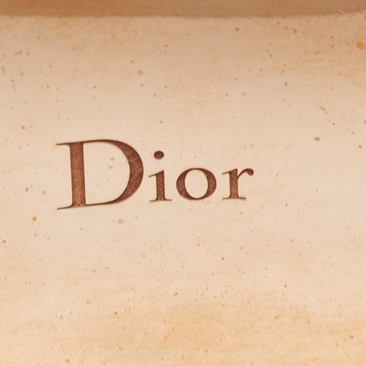 Pre Owned Dior Two Tone Closed Wide Cuff Bracelet 